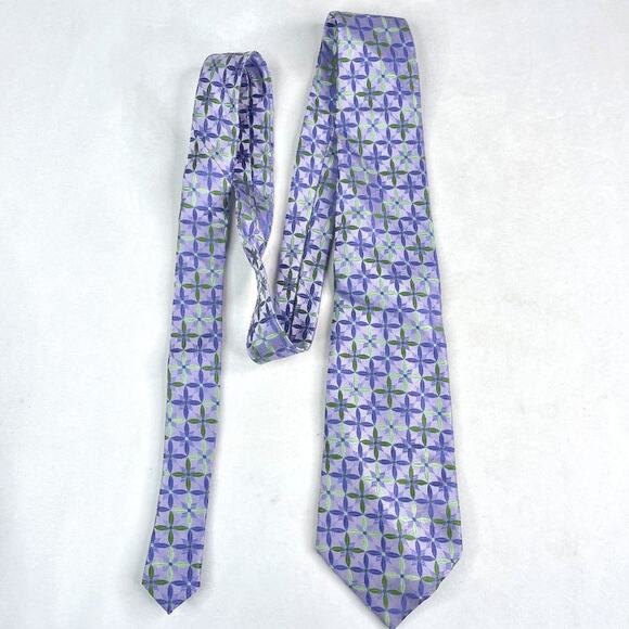 Geoffrey Beene Purple All Silk Neck Tie - Picture 1 of 5
